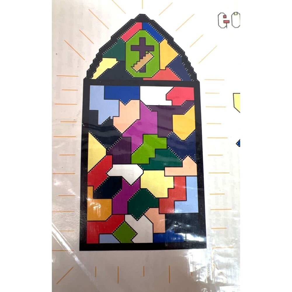 RARE Stained Glass Window Embroidery Cross Stitch Kit
